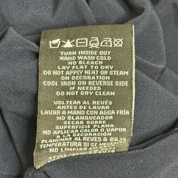 NWT R&M Richards Navy Blue Ruffle Sleeve Faux Wrap Cocktail Dress Womens Size 12 - Picture 11 of 12